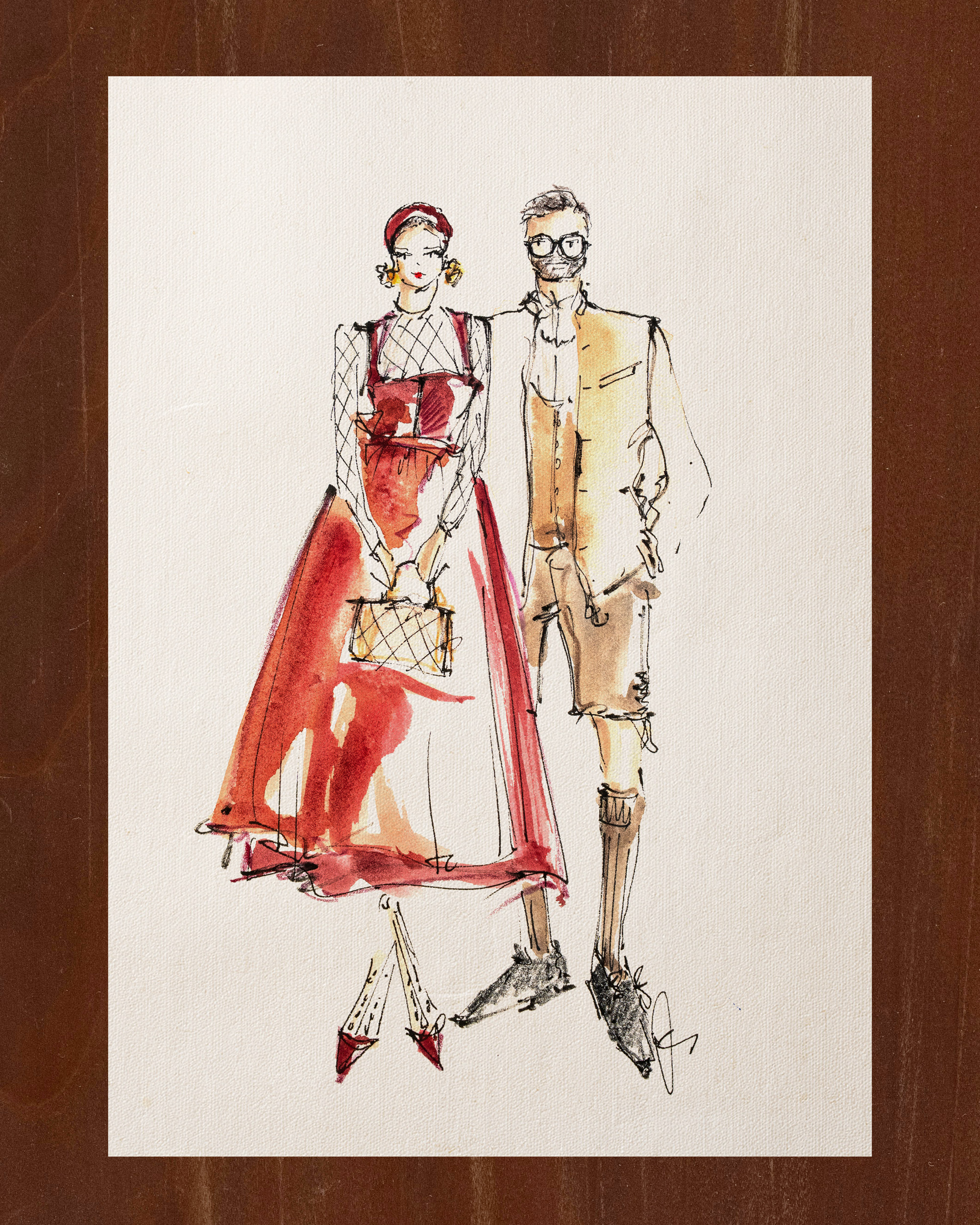 Wiesn Fashion Sketches von Nadja König – Euer Unikat bei Alexa von Harder