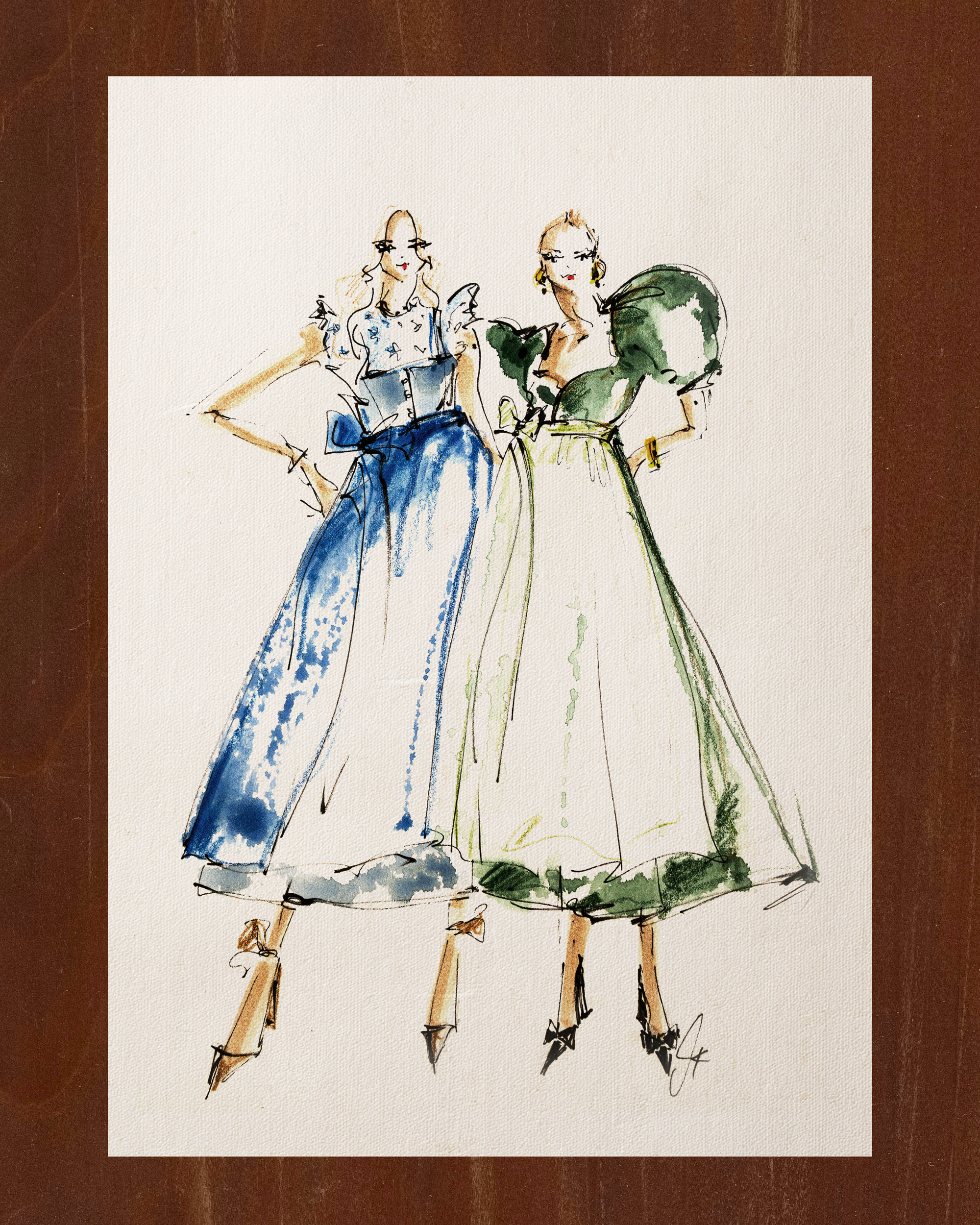 Wiesn Fashion Sketches von Nadja König – Euer Unikat bei Alexa von Harder – Bild 3