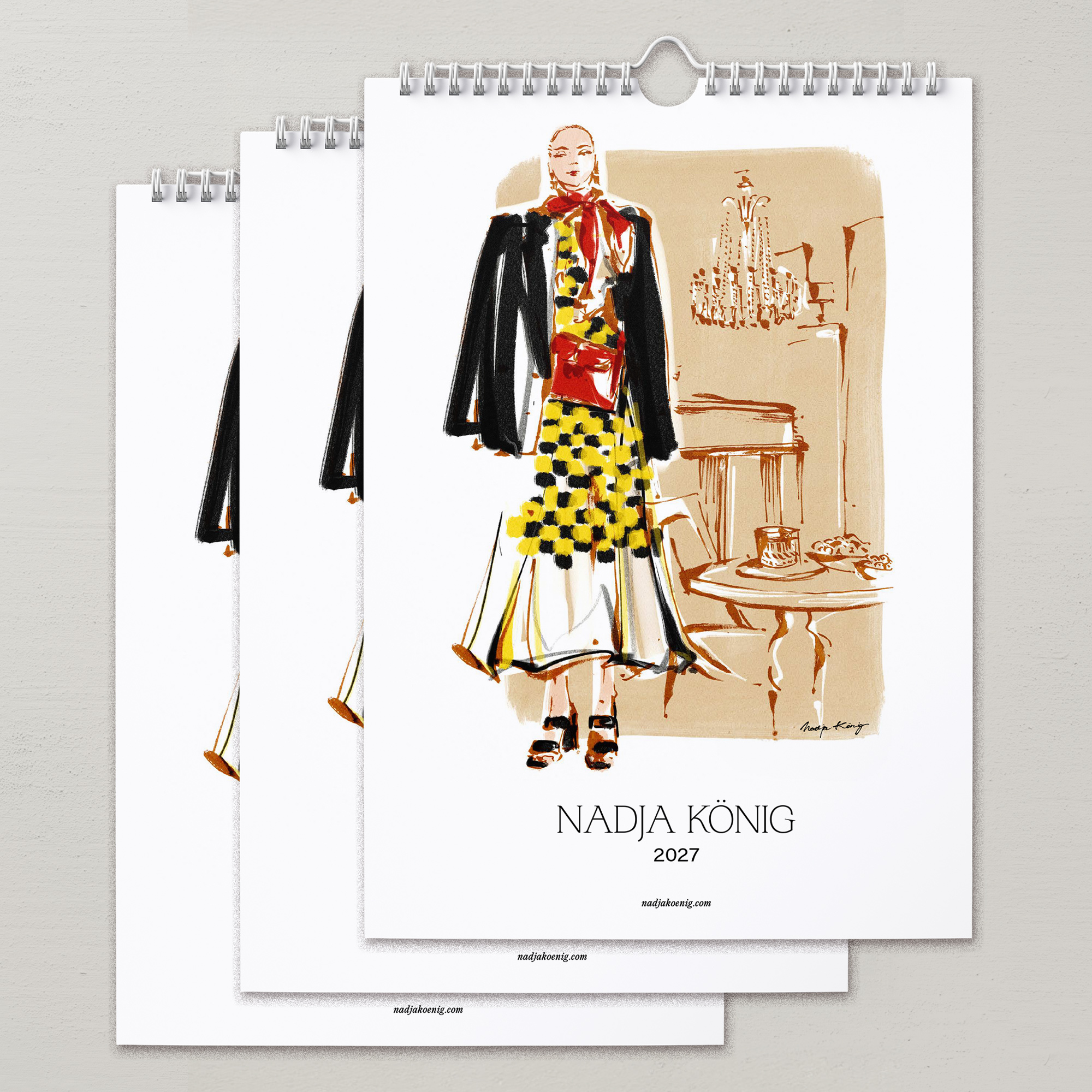 Wandkalender 2027 von Nadja König, 3er-Set zum Verschenken